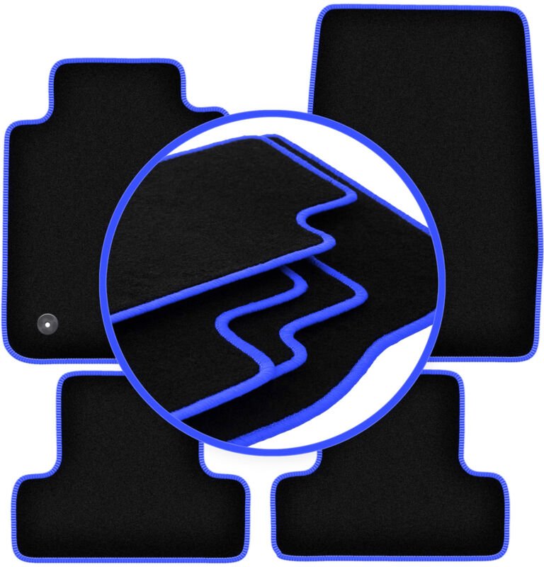 CARLUX-BLUE Autofußmatten für: Ford Mustang MK6 Coupé (2014-)