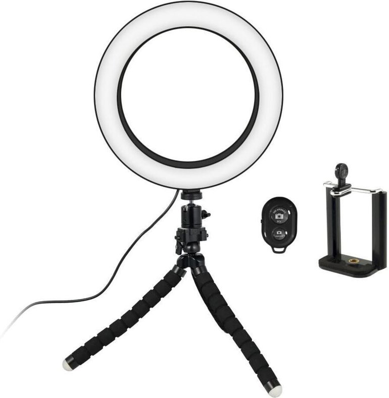 Selfie lamperinglicht 20 cm mit formbarem stativ