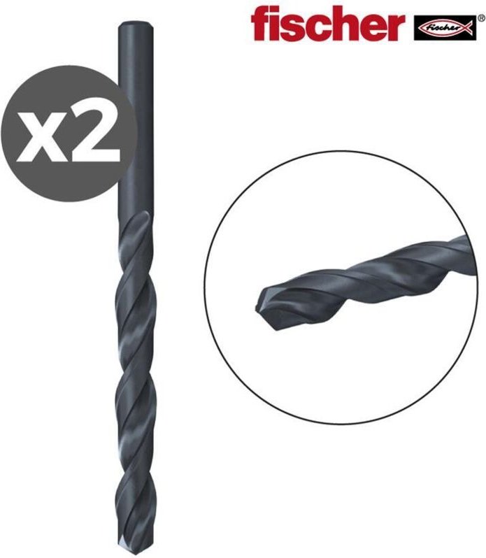 Fischer - Pack 2 Metall-Bohrer hss-r din338 3,0x33/61 / 2k 530407