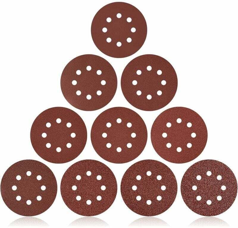 160 Stück Schleifscheiben, 125 mm Schleifscheiben, Schleifpapier für Kreisschleifer, Körnung 20 × 60/80/100/120/150/240 ...