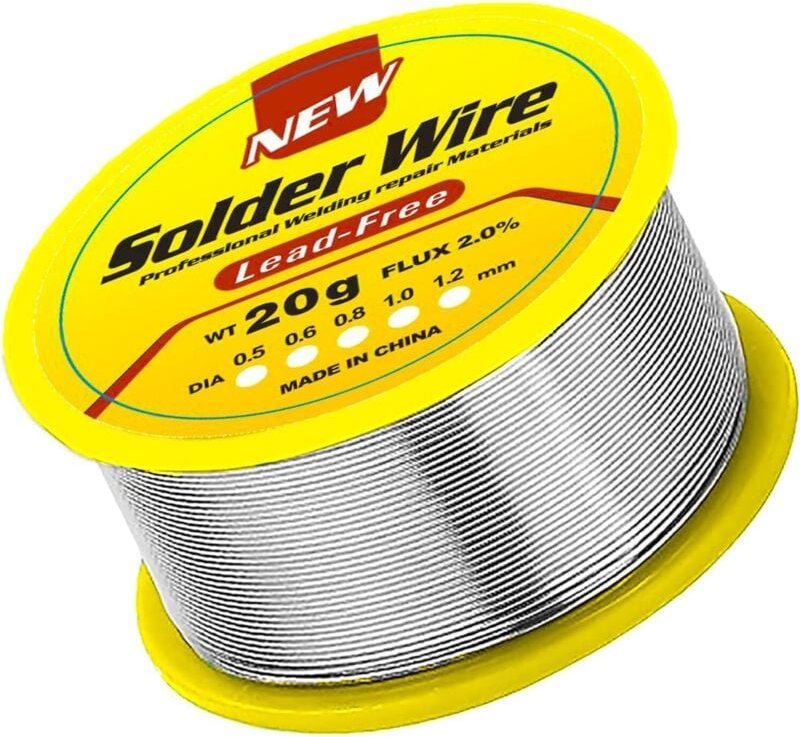 Bluedeer - 0.8mm Lötzinn, Lötzinn Bleifrei mit Kolophonium kern, Lötzinn mit Flussmittel 20g, Solder Wire, Lötdraht für ...