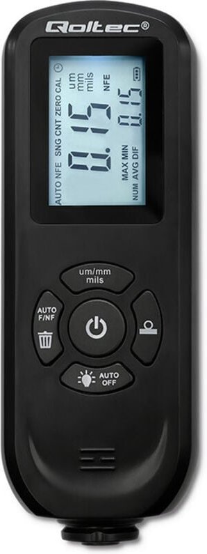 Qoltec Lackdickenmessgerät mit seitlichem LCD-Display mit Hintergrundbeleuchtung 0 2000 µm