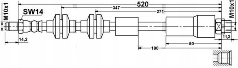 BMW E81 E82 E87 Flexible Gummibremsschläuche - Komplettset