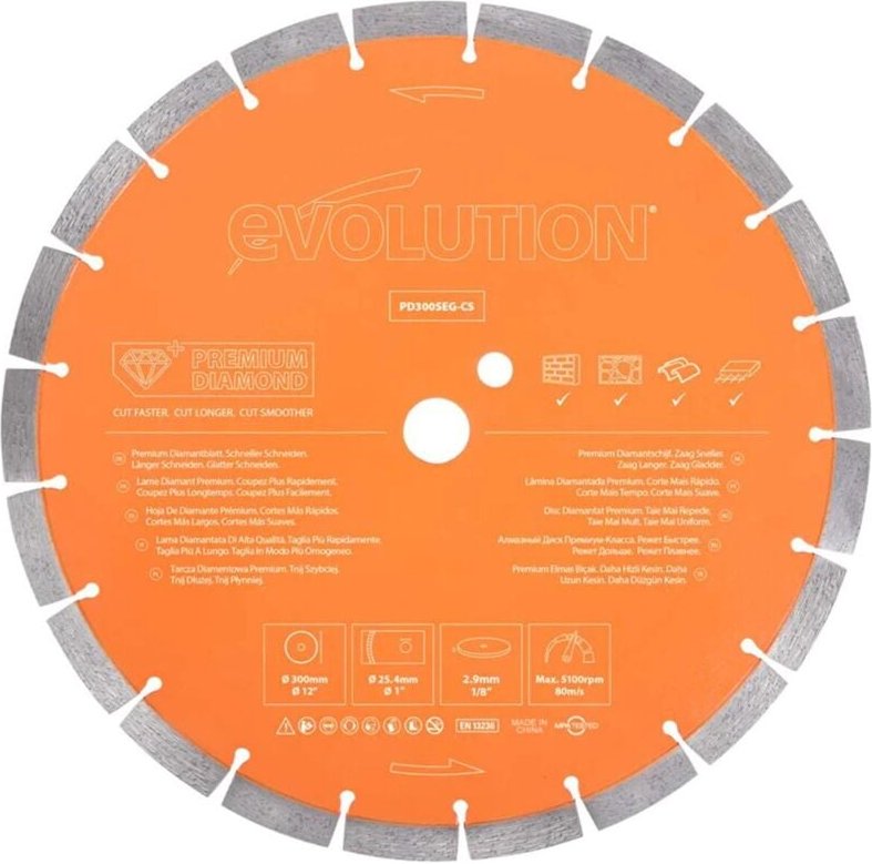 Evolution PD300SEG-CS 300 mm PREMIUM segmentierte Diamantklinge