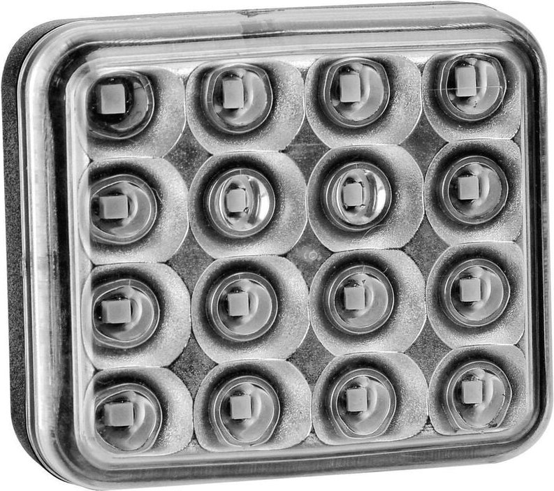 Fristom Nebelschlussleuchte Nebelschlussleuchte hinten 12 V, 24 V, 36 V Rot Klarglas