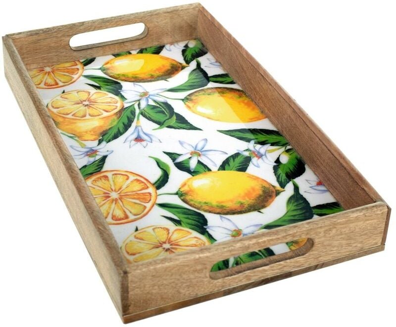 Zen Et Ethnique - Signes Grimalt Küchenschale Zitronenkästen rechteckiger Tablett und gelbe Tabletts 5x23x38cm 25178 - A...