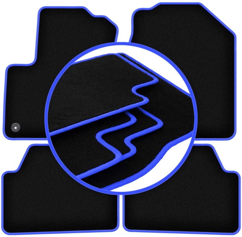 CARLUX-BLUE Autofußmatten für: Kia eNiro / Niro EV Crossover (2016-)