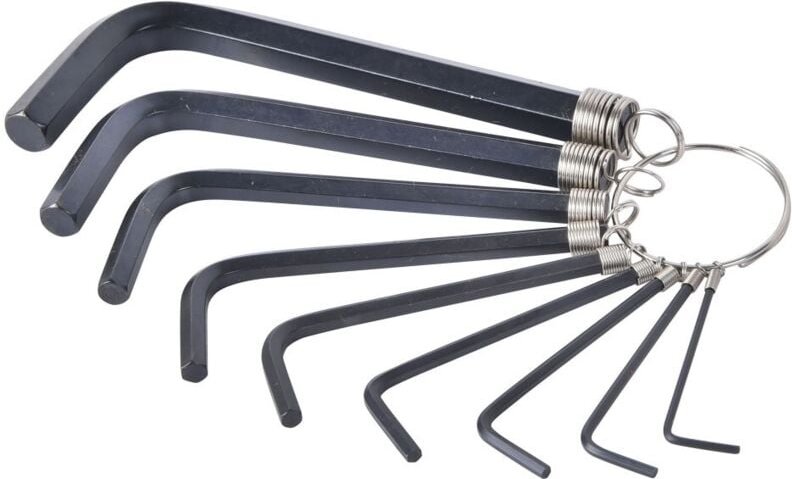 Satz mit 9 gekröpften Sechskantschlüsseln, 1,5 bis 10 mm Centrale Brico