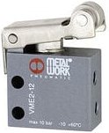 Thumbnail - 3/2-Wege-Miniaturventil, mechanisch, Rollenhebel, nc, M5 seitlich - Riegler