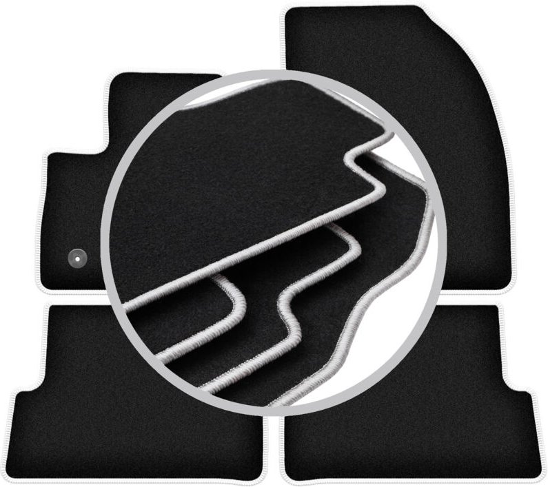 CARLUX-SILVER Autofußmatten für: Ford C-MAX MK2 Minivan (2011-2015)