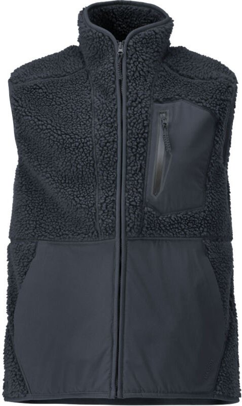 Faserpelz Thermo-Weste mit Reißverschluss Gr. m, schwarzblau - Mascot