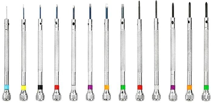 13-teiliges Uhrenwerkzeug-Reparatur-Schraubendreher-Set, Kit für professionelle Uhrmacher