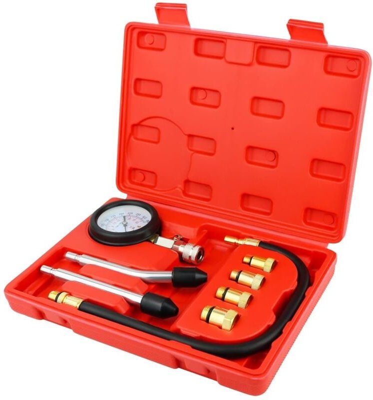 Thumbnail - Kompressionstester, Zündkerzentester, Druckmessgerät-Werkzeugsatz zum Testen von Motorrad, Auto, Außenbordmotor, Kettens...