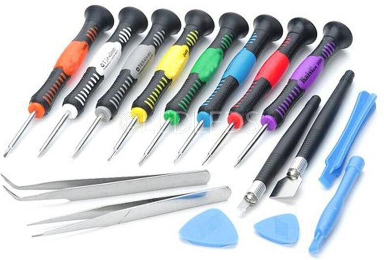 Trade Shop Traesio - Trade Shop - kit-reparen nach smartphone set 16 in 1 pezz cacciaviti aperture leve -