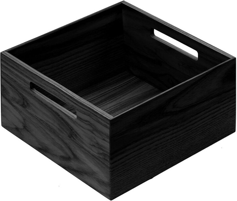 Kesseböhmer - Holzbox 24x12x24cm, Funktionseinsatz Schublade, Auszug, Esche schwarz
