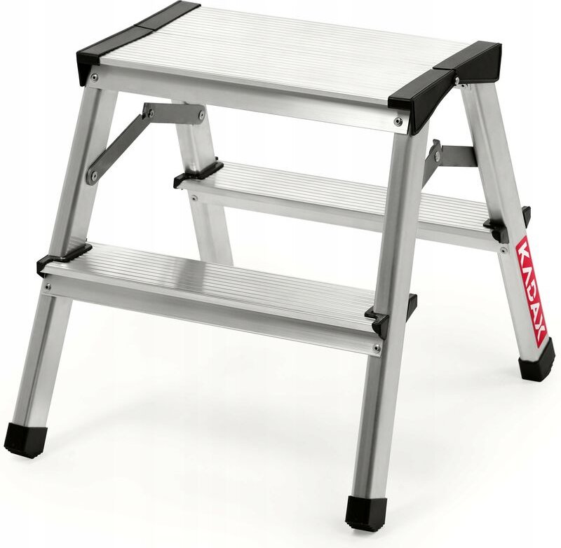 Kadax - Trittleiter, Klappleiter aus Aluminium bis 125 kg, 2 Stufen