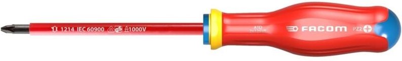Facom - Isolierter Protwist-Schraubendreher 1000 Volt für Kreuzschlitzschrauben Pozidriv pz 2x125 ATD2X125VE