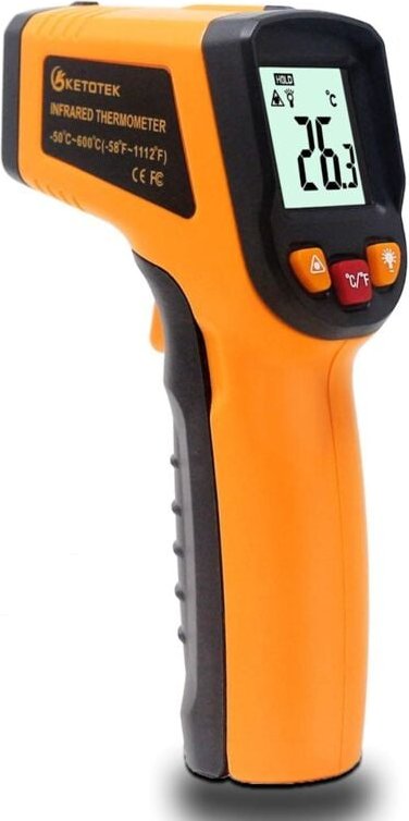 Laser-Infrarot-Thermometerpistole, digitales Thermometer, -50–600 °c, Laser-Punktpistole, professionelles Aufzeichnungsg...