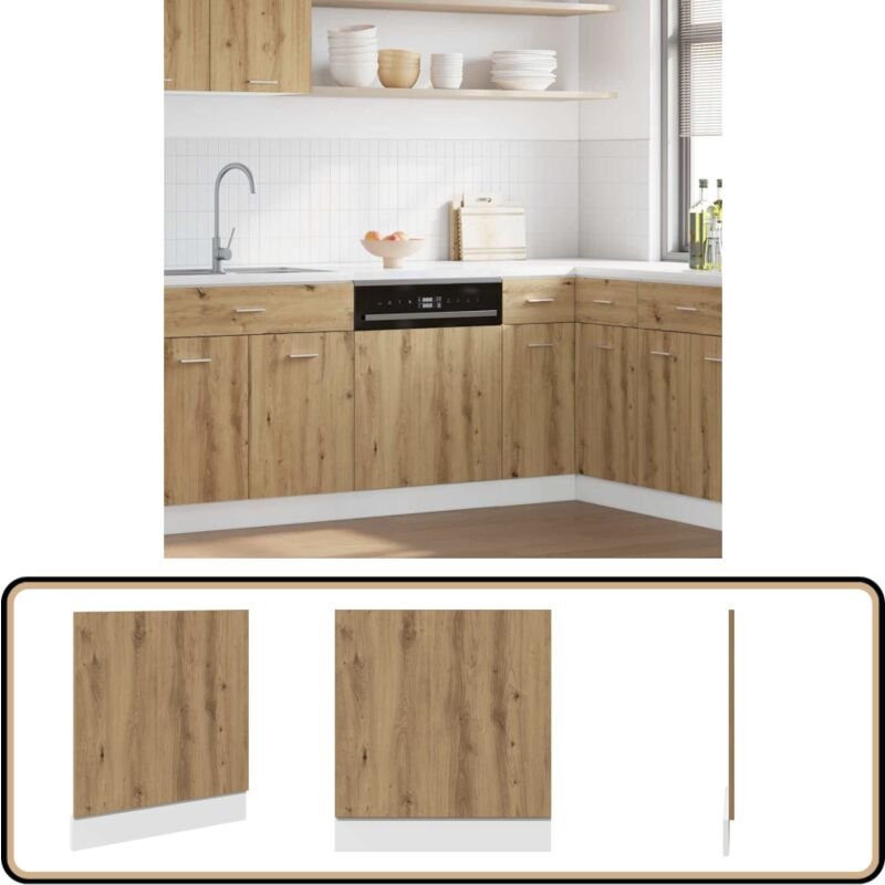 Geschirrspülerblende Artisan-Eiche 60x1,5x67 cm Holzwerkstoff - Vidaxl