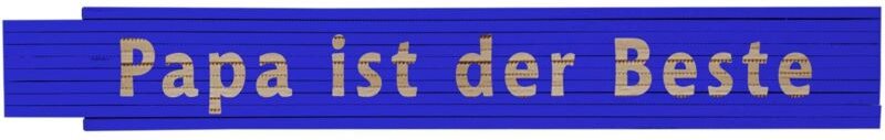 Zollstock Papa ist der Beste 2 m blau Zollstock