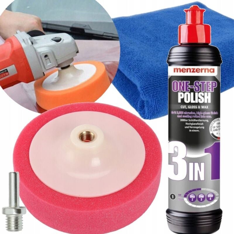 MENZERNA ONE STEP 3in1 Polierpaste + 125mm Lackpolierpad