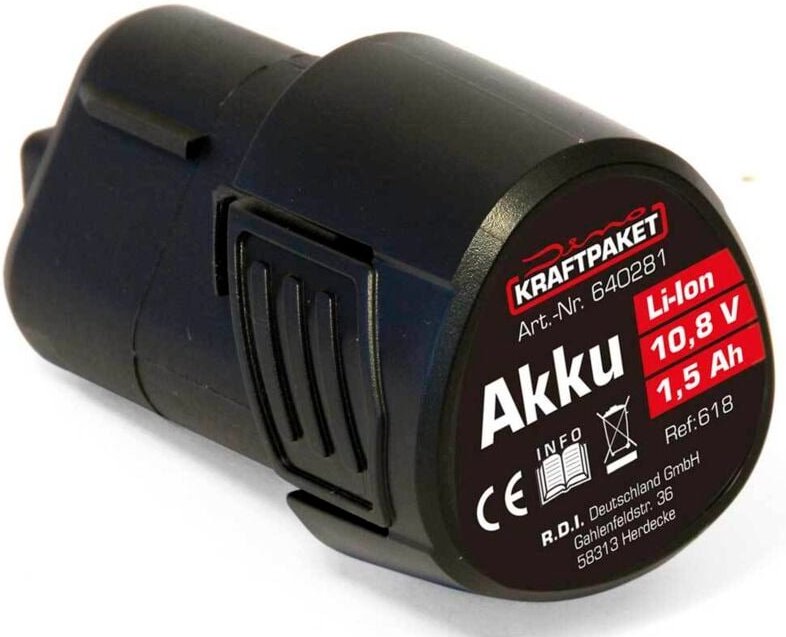 Dino KRAFTPAKET AKKU 10,8V 1,5 Ah für Akku-Poliermaschine 640256 640281 Werkzeug-Akku 10.8 V 1.5 Ah