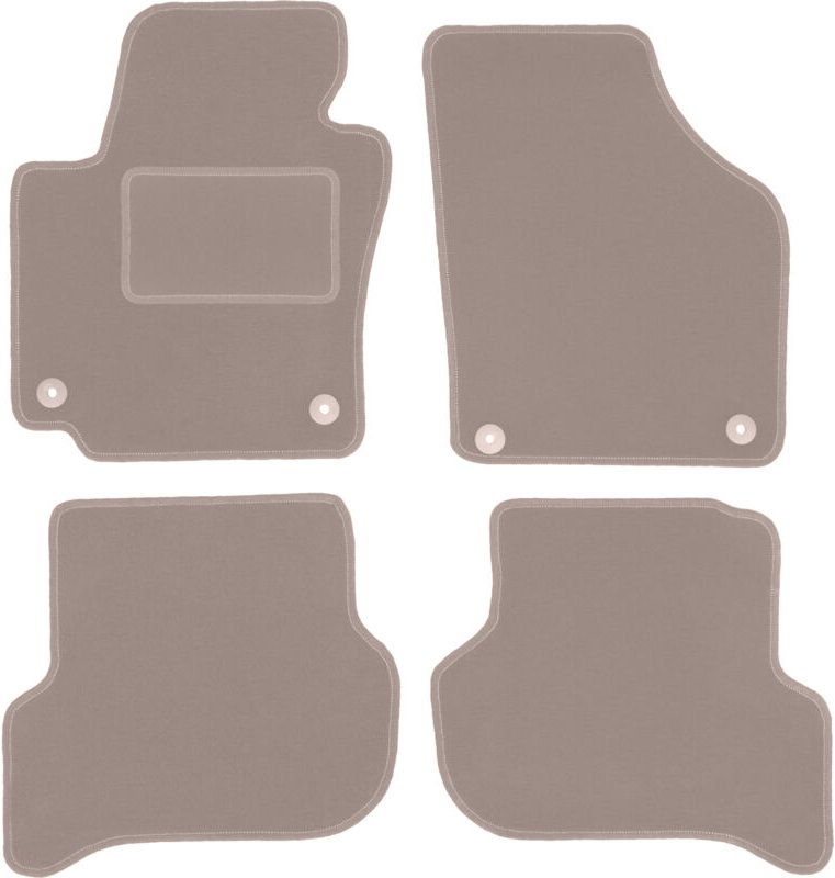 Beige Veloursmatten für: Volkswagen Golf Plus Minivan (2005-2014)