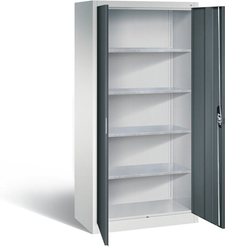 C+P Werkzeugschrank Acurado, H1950xB930xT500mm, Front Anthrazitgrau, Korpus Lichtgrau (8921-00)