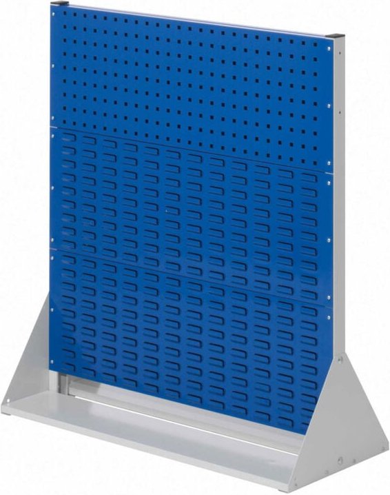 Kappes ®RasterPlan Stellwände doppelseitig Größe 3 - 2x Lochplatten 4x Schlitzplatten Enzianblau RAL 5010