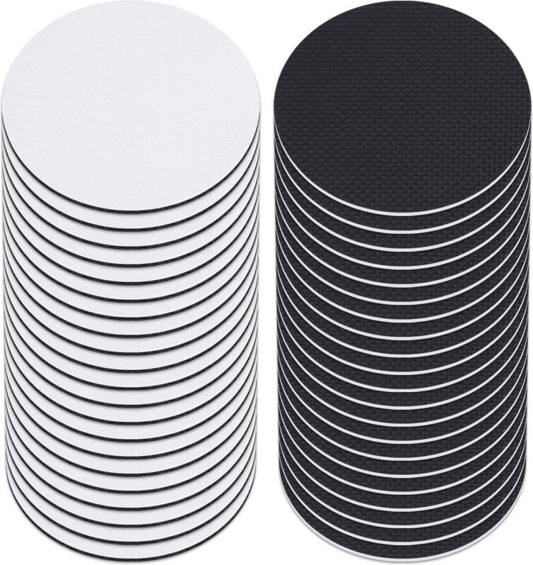 Tlily - Runde Sublimation Leerer Untersetzer WäRme üBertragung Heiß Gepresste 42 StüCk