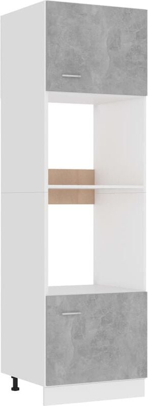 Vidaxl - Mikrowellenumbauschrank Betongrau 60x57x207 cm Holzwerkstoff