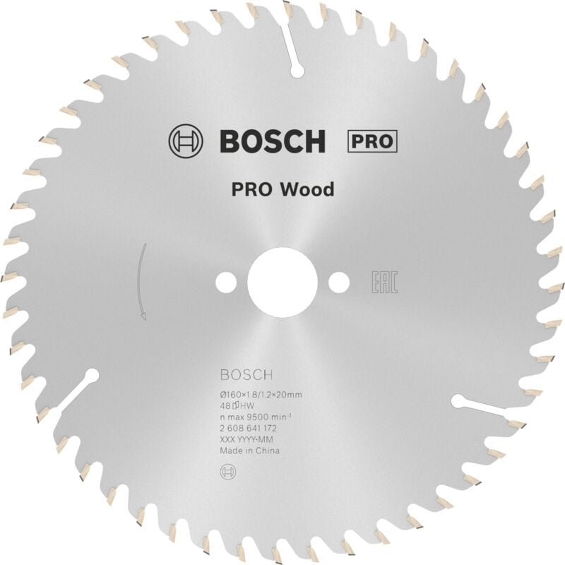 Pro Wood Kreissägeblatt, 160 x 1,8 x 20 mm, T48 - Bosch
