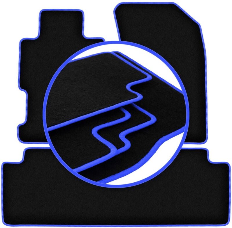 CARLUX-BLUE Autofußmatten für: Honda Civic VII Limousine (2001-2005)
