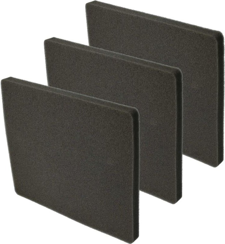 Filterset 3x Staubsaugerfilter kompatibel mit Electrolux ZAC6707ITV (910288323) Staubsauger - Abluftfilter (Schwammfilte...