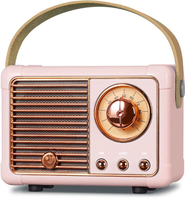 J-999 Mini tragbarer Retro-Bluetooth-Lautsprecher, kleiner FM-Radio-Lautsprecher mit 3 w leistungsstarkem Lautsprecher, ...
