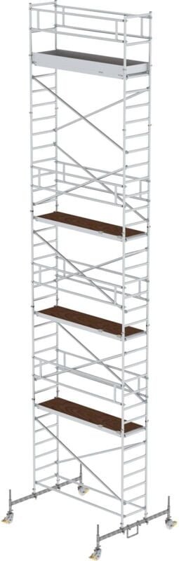 Günzburger Steigtechnik - Rollgerüst 0,75 x 2,45 m mit Fahrbalken Plattformhöhe 9,45 m - 155945