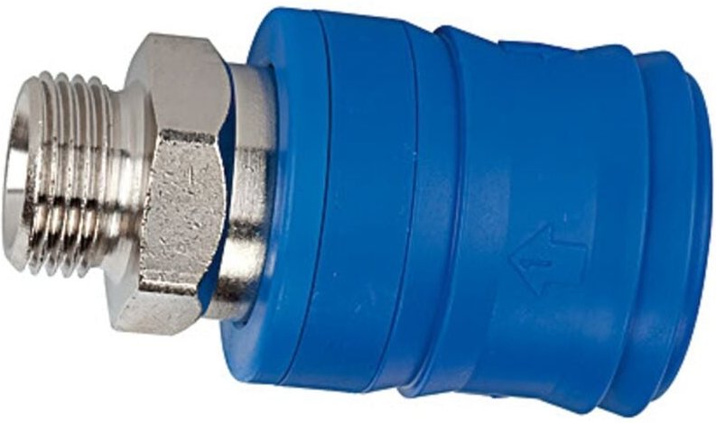 Sicherheitskupplung nw 7,4, Typ ke, Messing vern., g 1/4 ag - Riegler