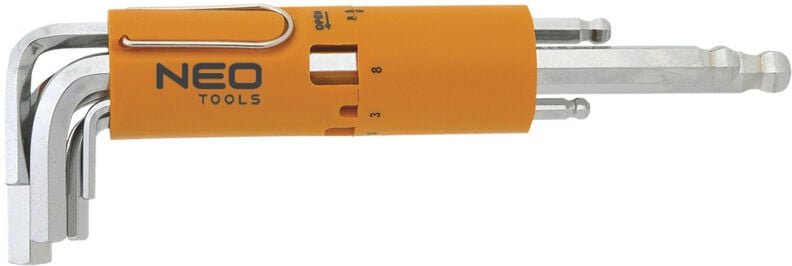 8 tlg. Sechskantschlüssel mit Kugelkopf Set CrV