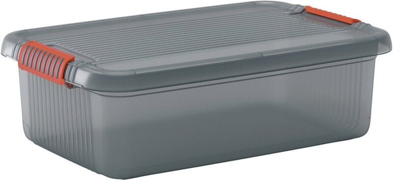 KIS 237489 Aufbewahrungsbox K Latch stapelbar (B x H x T) 590 x 180 x 390 mm Rauchgrau, Transluzent