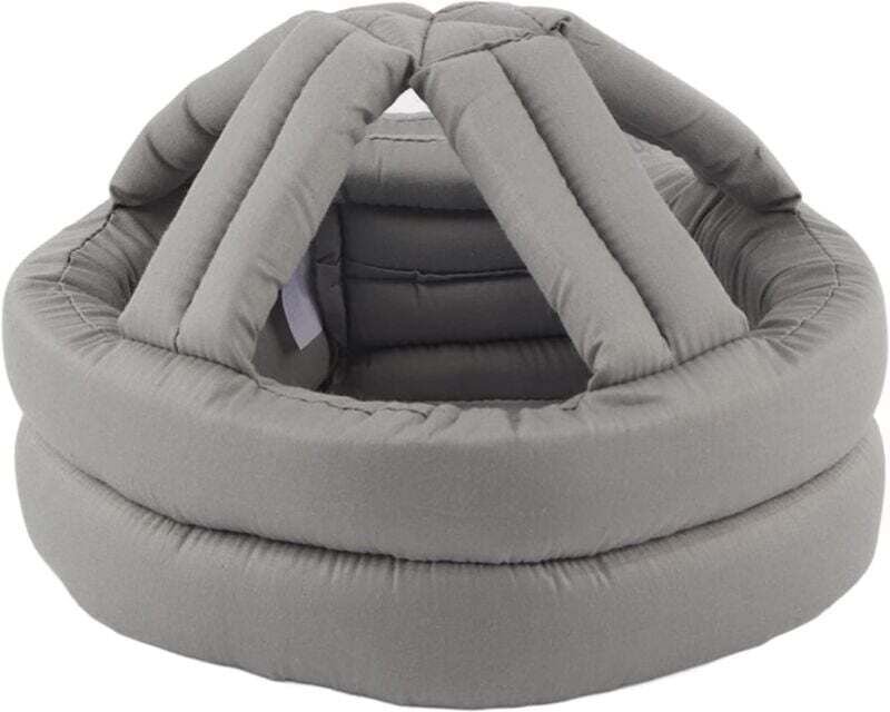 Casco de seguridad anticaídas para personas mayores, gorro protector grueso, suave y ajustable para prevenir caídas (gri...