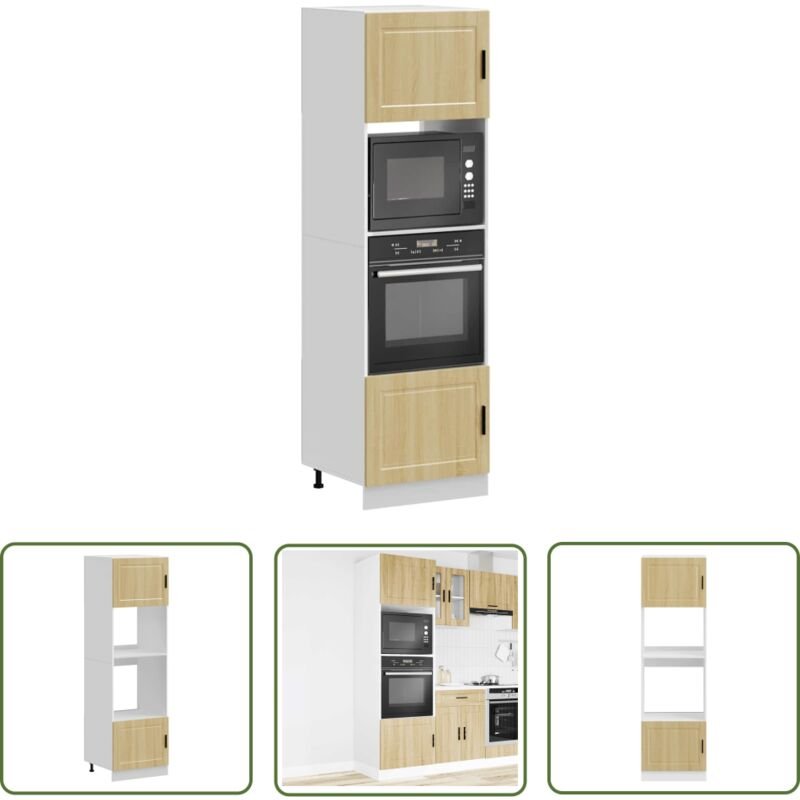 The Living Store - vidaXL Herdumbauschränke 2 Stk. Porto Sonoma-Eiche Holzwerkstoff