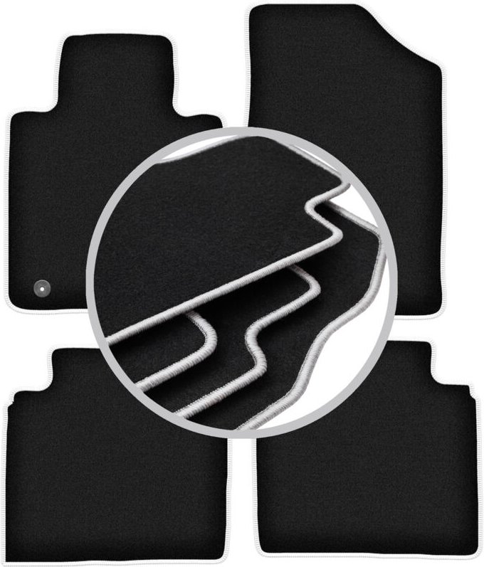 CARLUX-SILVER Autofußmatten für: Kia Optima IV SW Kombi (2015-)