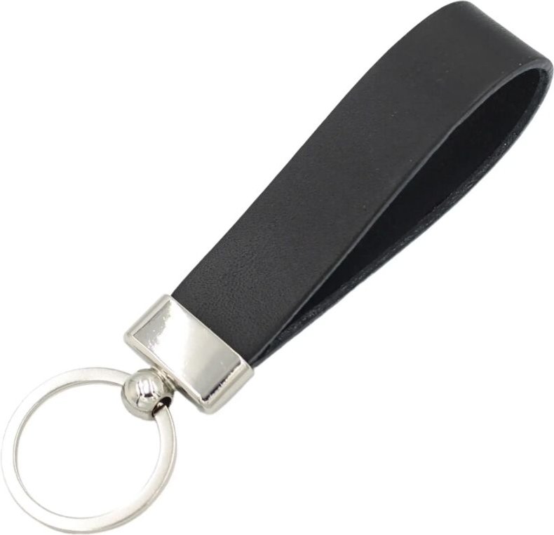 Schwarzer PREMIUM Leder Schlüsselanhänger, eleganter Auto Schlüsselanhänger