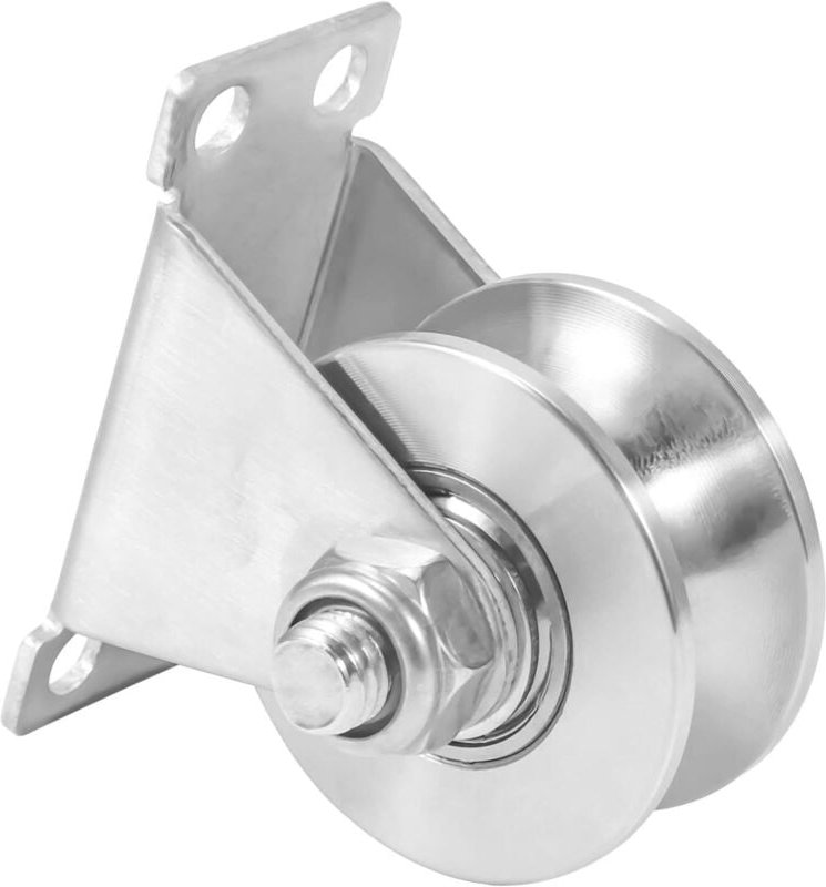 Thumbnail - Edelstahl-Umlenkrolle – V-Nut-Rolle – strapazierfähig – dicker Edelstahl – leise – für Seile