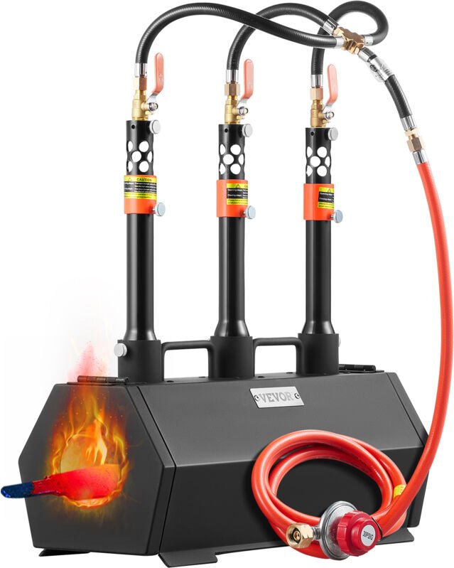 Tragbare Propan-Schmiede, 3-Brenner-Hufschmiede für professionelle Metallbearbeitung. 2600℉, Sechskant-Gasschmiedewerkze...