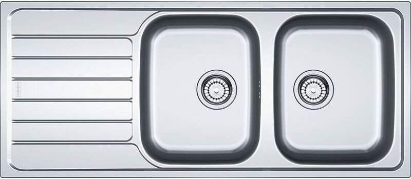 Franke - 80cm edelstahl eingebaute spüle mit siphon 006464