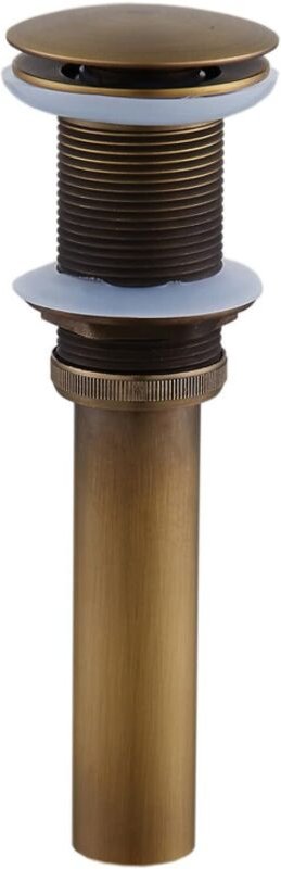 Antikes Bronze-Abtropfgestell, Einzelwaschbecken ohne Überlaufloch, Badezimmer-Pop-up-Abtropfgestell