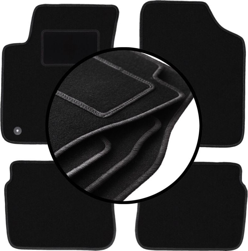 Komplettset Veloursmatten für: Hyundai i10 Fließheck (2007-2013)