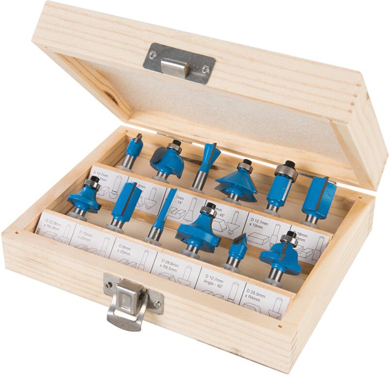 1/4-Zoll-Hartmetall-Fräser, 12-tlg. Satz 1/4 Zoll