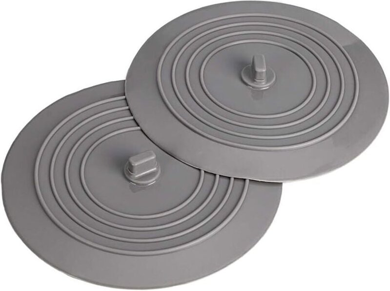 Ccykxa - 2er-Pack Universal-Ablaufstopfen aus Silikonkautschuk, 6 Zoll, für Küchenspüle, Badezimmerspüle